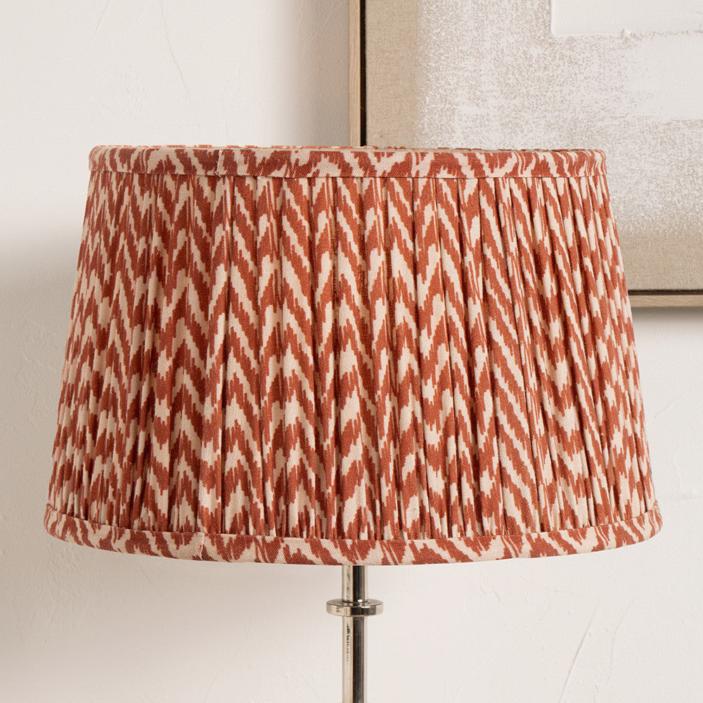 Vienna Red Chevron Mushroom Pleat Lampshade