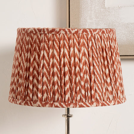 Vienna Red Chevron Mushroom Pleat Lampshade