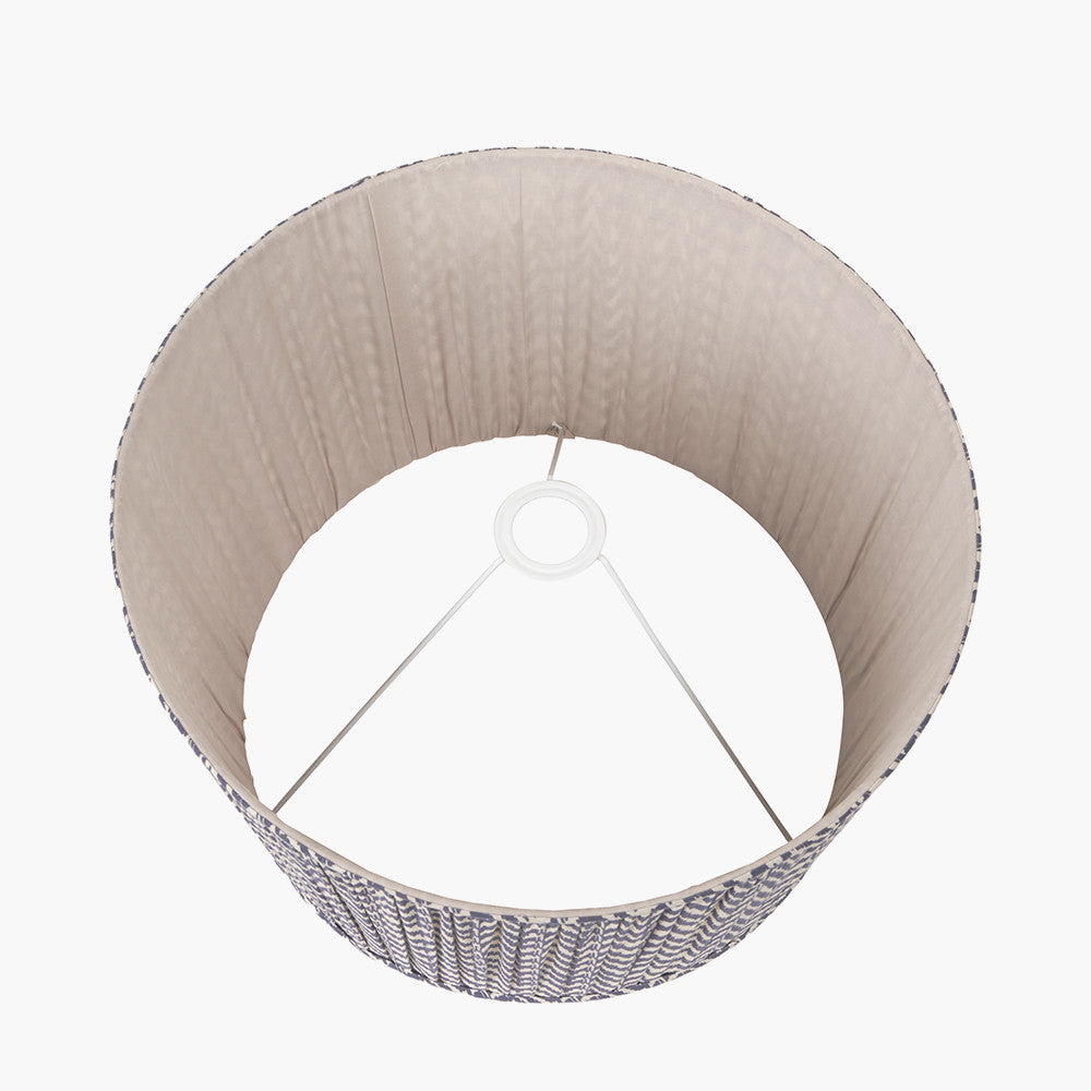 Vienna Blue Chevron Mushroom Pleat Lampshade