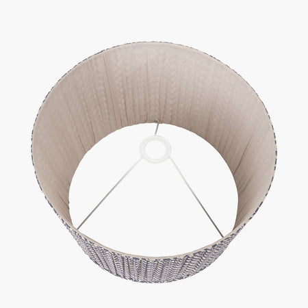 Vienna Blue Chevron Mushroom Pleat Lampshade