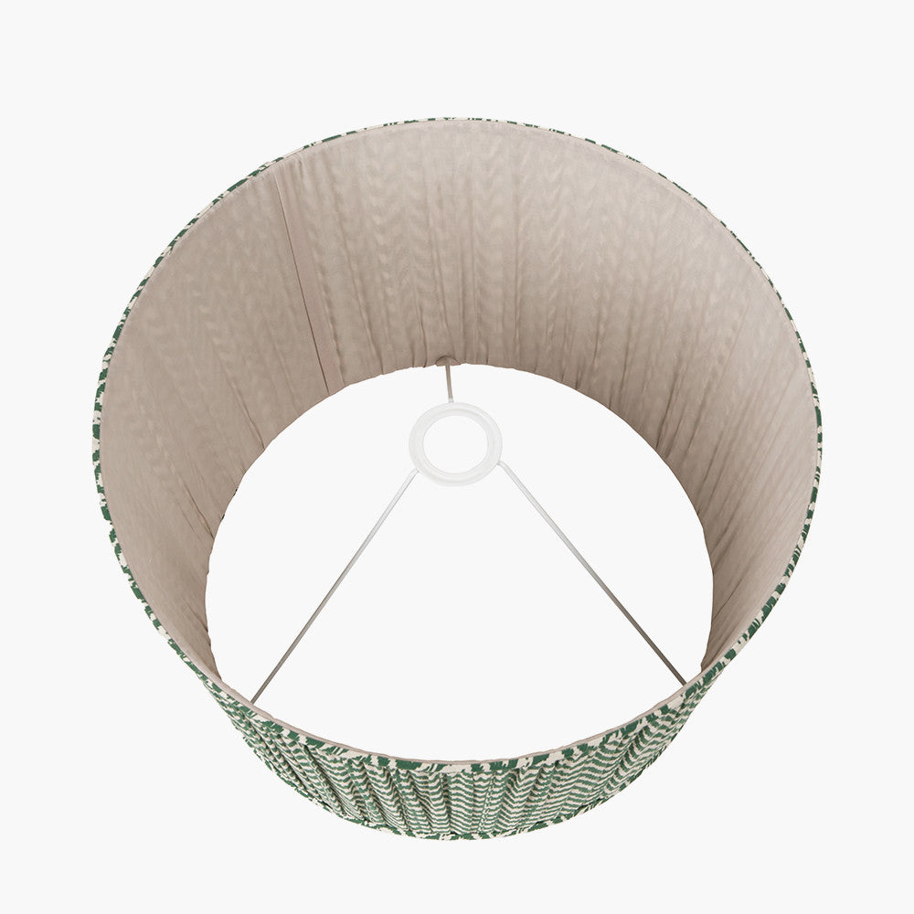Vienna Geen Chevron Mushroom Pleat Lampshade