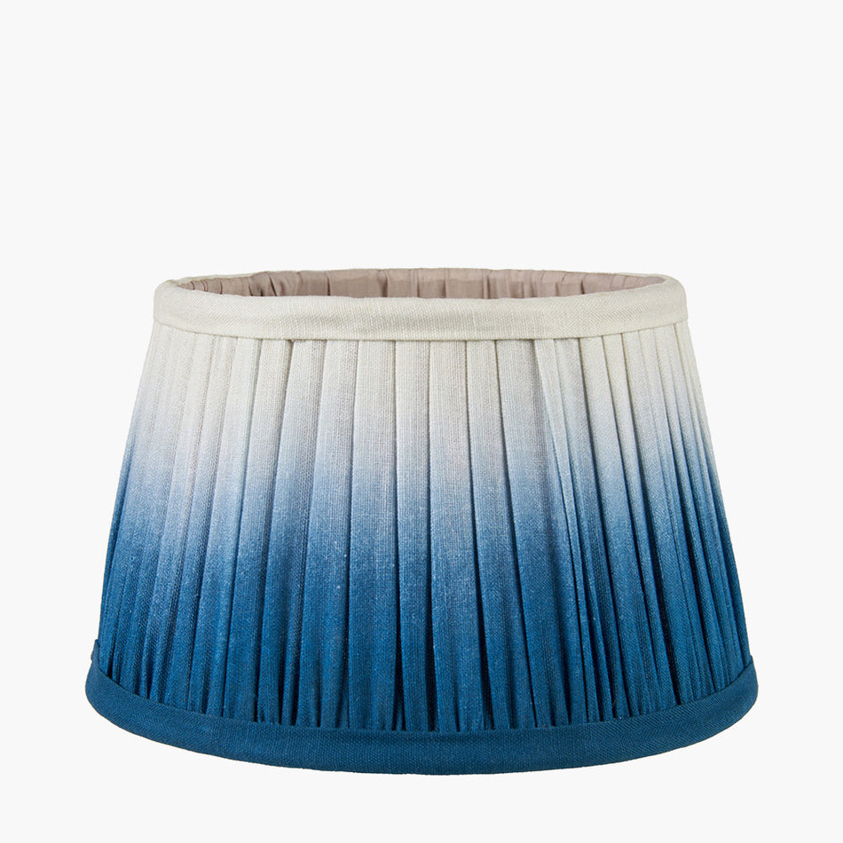 Scallop Blue Ombre Soft Pleated Tapered Lampshade
