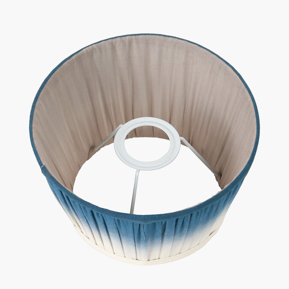 Scallop Blue Ombre Soft Pleated Tapered Lampshade