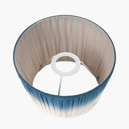 Scallop Blue Ombre Soft Pleated Tapered Lampshade