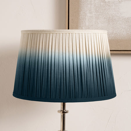 Scallop Blue Ombre Soft Pleated Tapered Lampshade