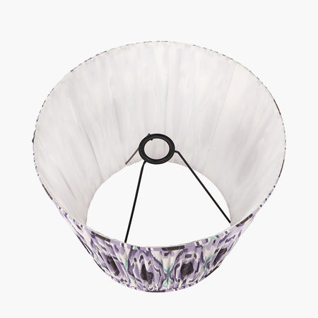 Izara Lilac Ikat Patterned Mushroom Pleat Tapered Lampshade