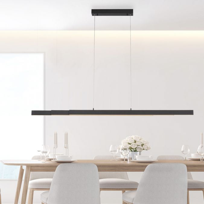 Modern home LED extendable pendant in antracite
