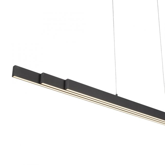 Modern home LED extendable pendant in antracite