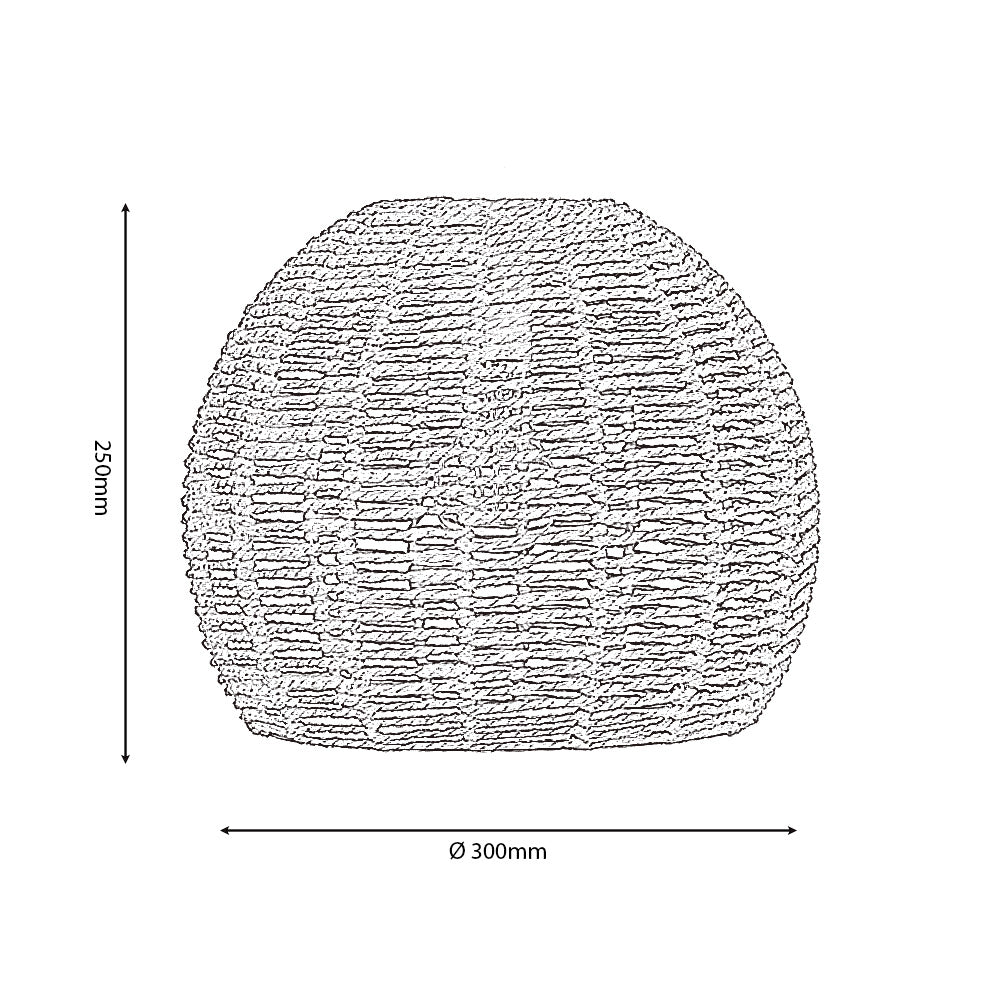 Natural Rattan Dome Pendant medium