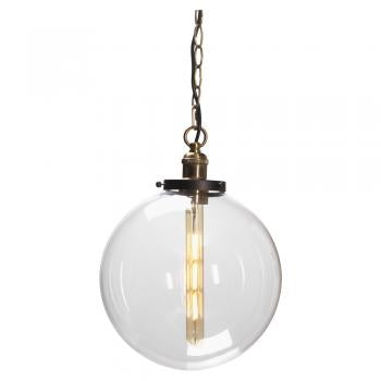 Otra Antique Brass Glass Globe Ceiling pendant