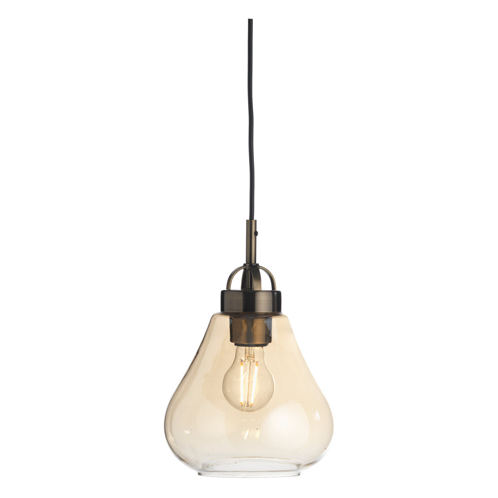 Turua Glass Pendant antique brass ceiling light single pendant 1006/1 Ab