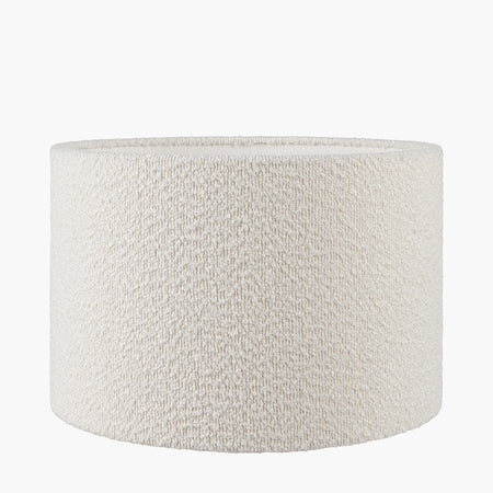 Black and White Coral Ceramic Table Lamp Base with Rouen 35cm White Boucle Shade