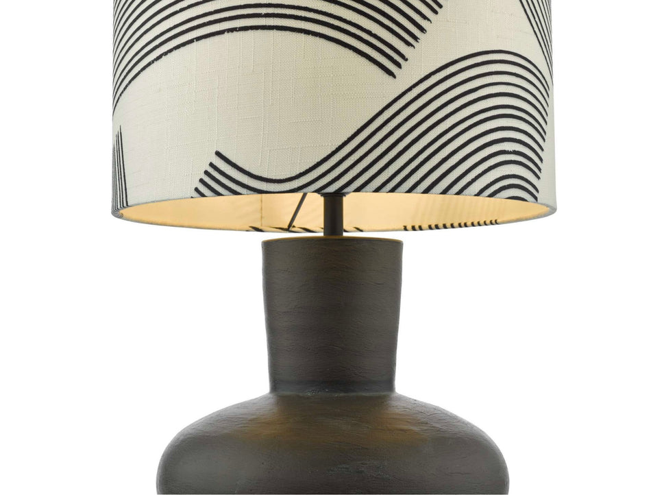Miho Table Lamp Black/Bronze With Shade
