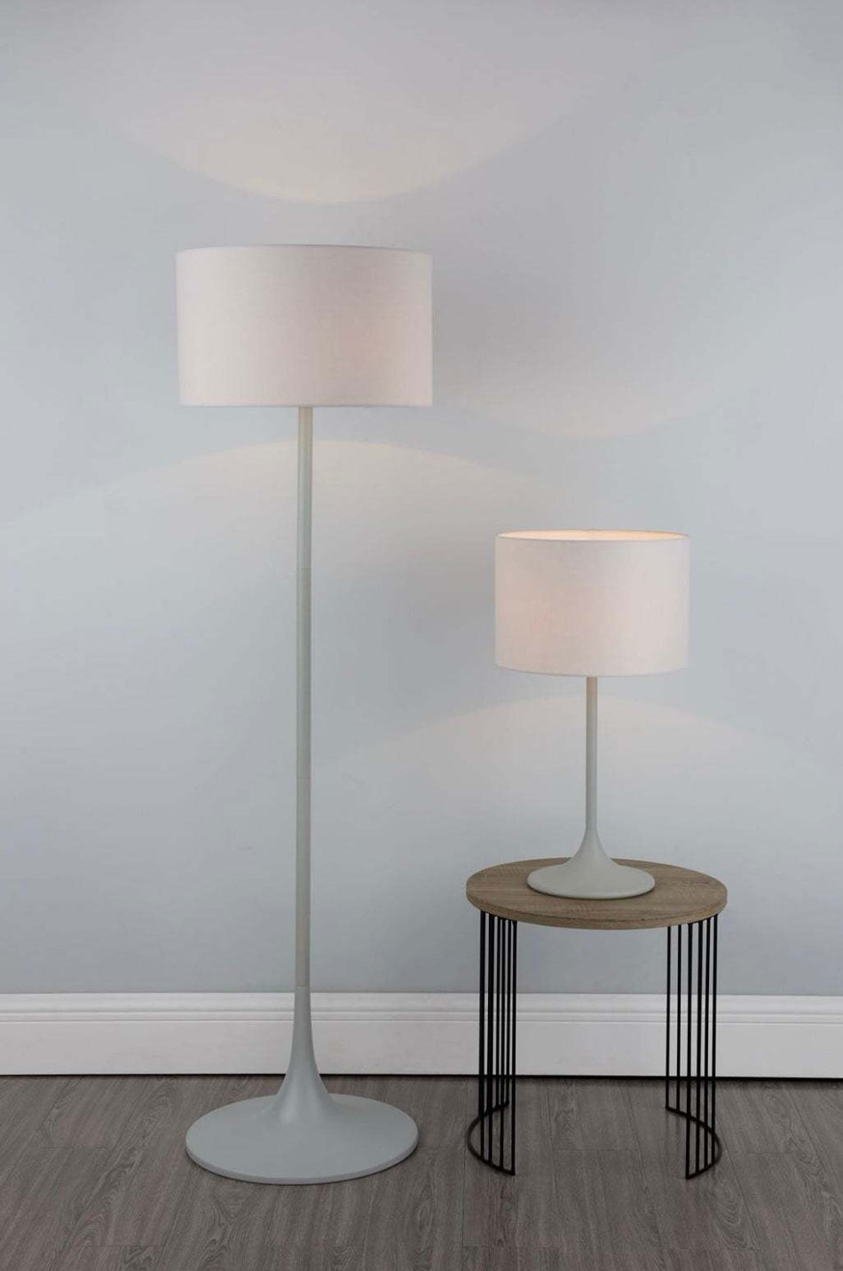 Funchal Table Lamp Grey With Shade