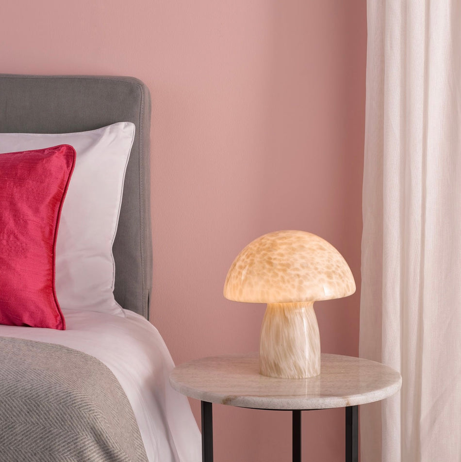 Addie Table Lamp White Art Glass