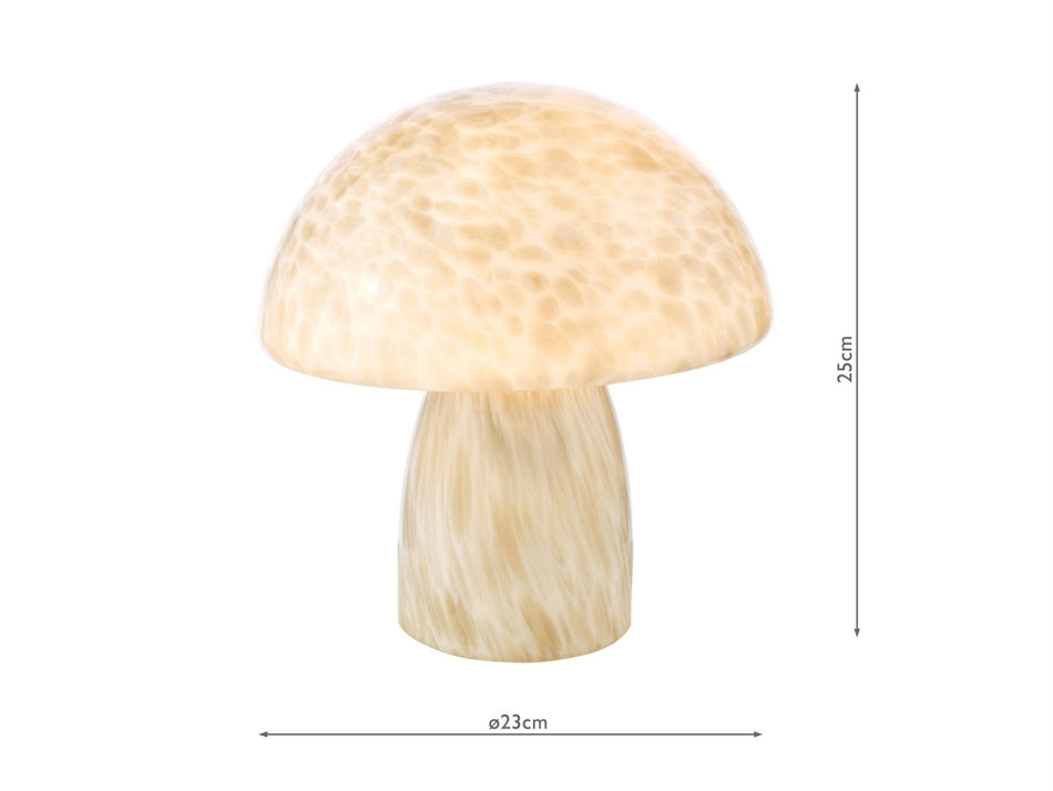 Addie Table Lamp White Art Glass