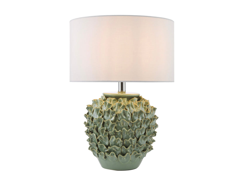 Ailsa Ceramic Table Lamp Green With Shade