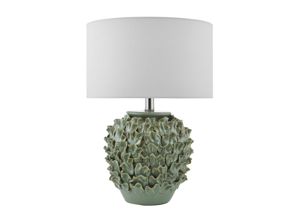 Ailsa Ceramic Table Lamp Green With Shade
