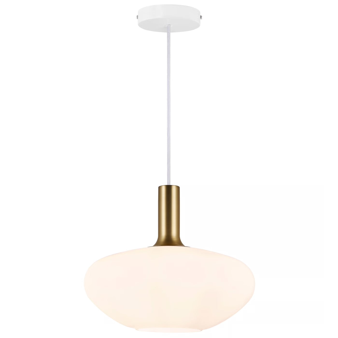 Alton Opal Glass Ceiling Pendant White 35cm