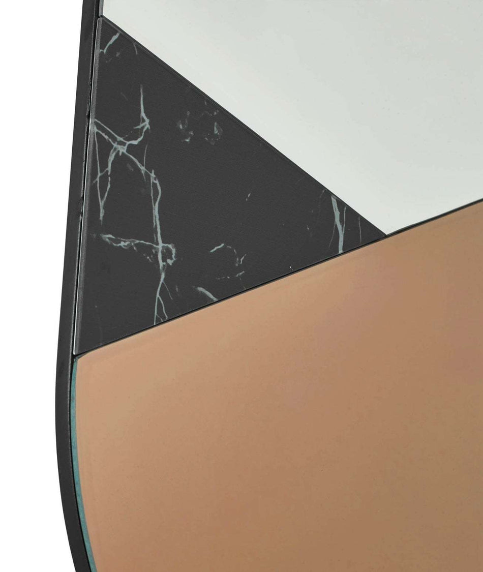 Jalisa Oval Mirror Rose Gold & Black 80cm x 40cm