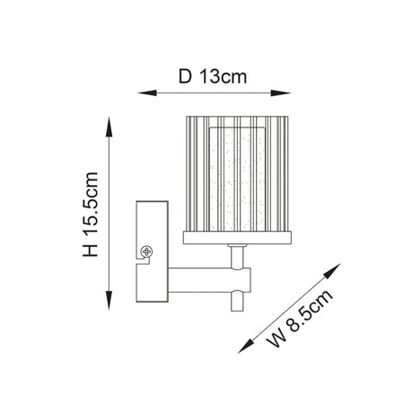 Britton wall light IP44 rated