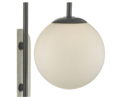 Deuce Bathroom Wall Light Marble Opal Glass IP44