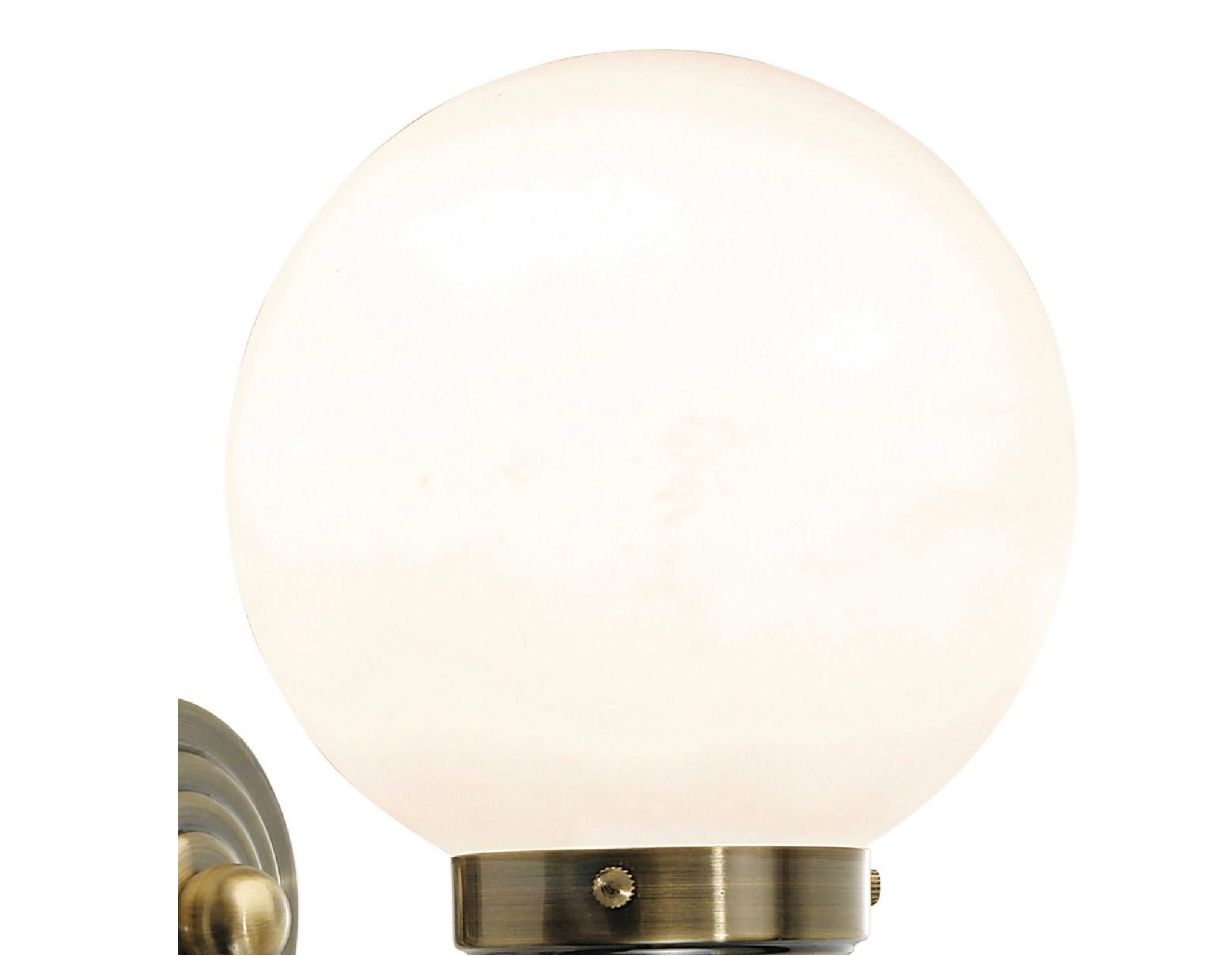 Barclay Bathroom Wall Light Polished Chrome Opal Glass IP44