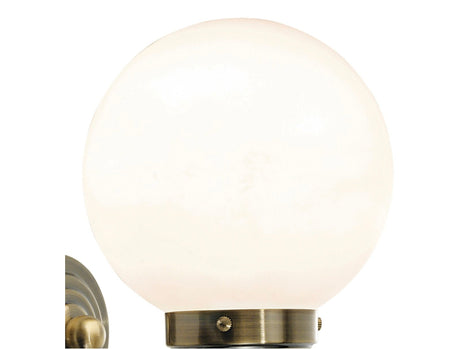 Barclay Bathroom Wall Light Polished Chrome Opal Glass IP44
