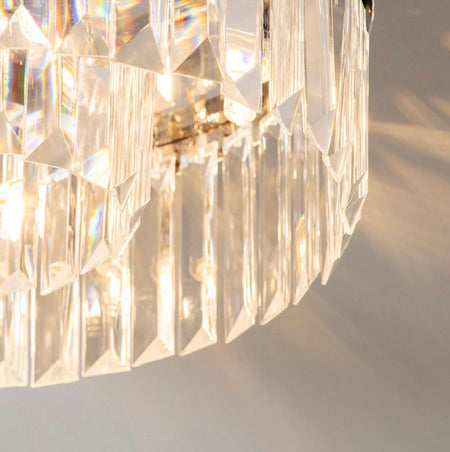 Crystal bathroom flush ceiling light 5lt flush IP44 18W