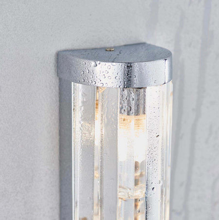 Crystal and chrome bathroom wall light IP44 Rated