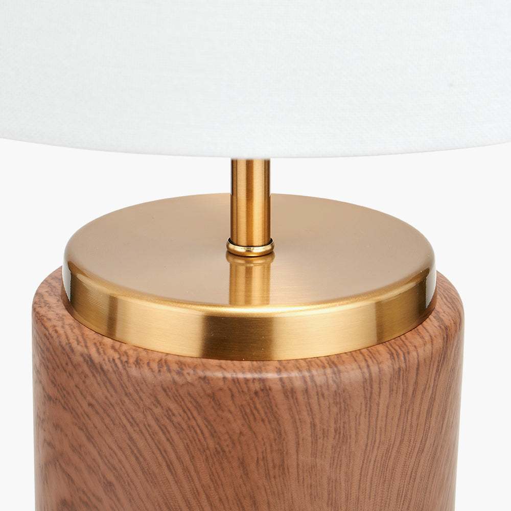 Carrara Wood Effect Ceramic Table Lamp