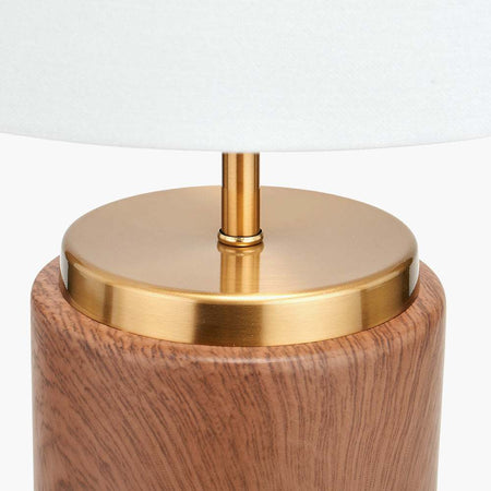 Carrara Wood Effect Ceramic Table Lamp