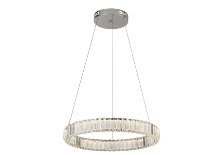 LUX & BELLE LED CEILING LIGHT - CHROME & CLEAR GLASS