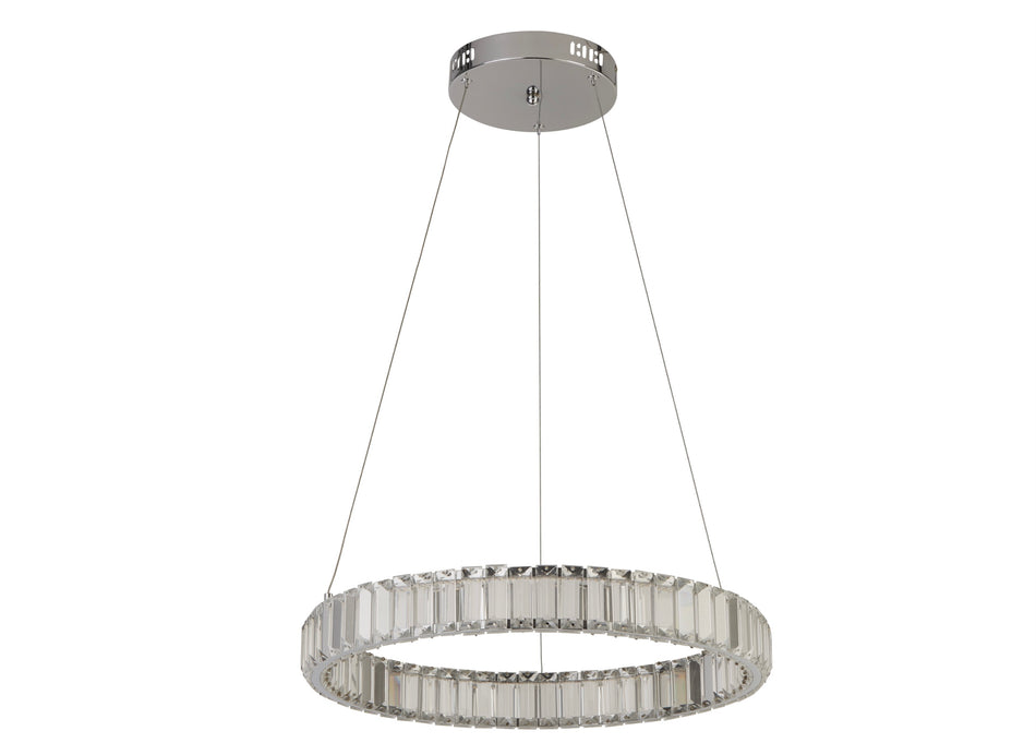 LUX & BELLE LED CEILING LIGHT - CHROME & CLEAR GLASS