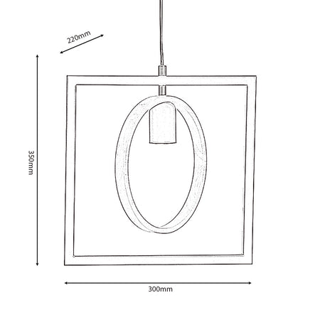 Finley 1 Light Ceiling Pendant black and wood