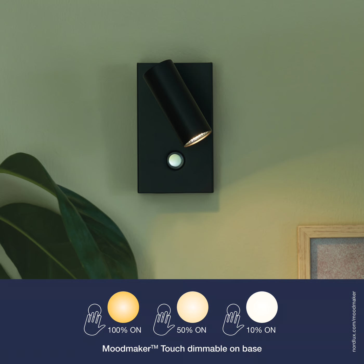 Omari Black plug in Wall Light