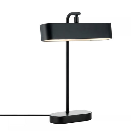 Merlin Black Modern Library Lamp