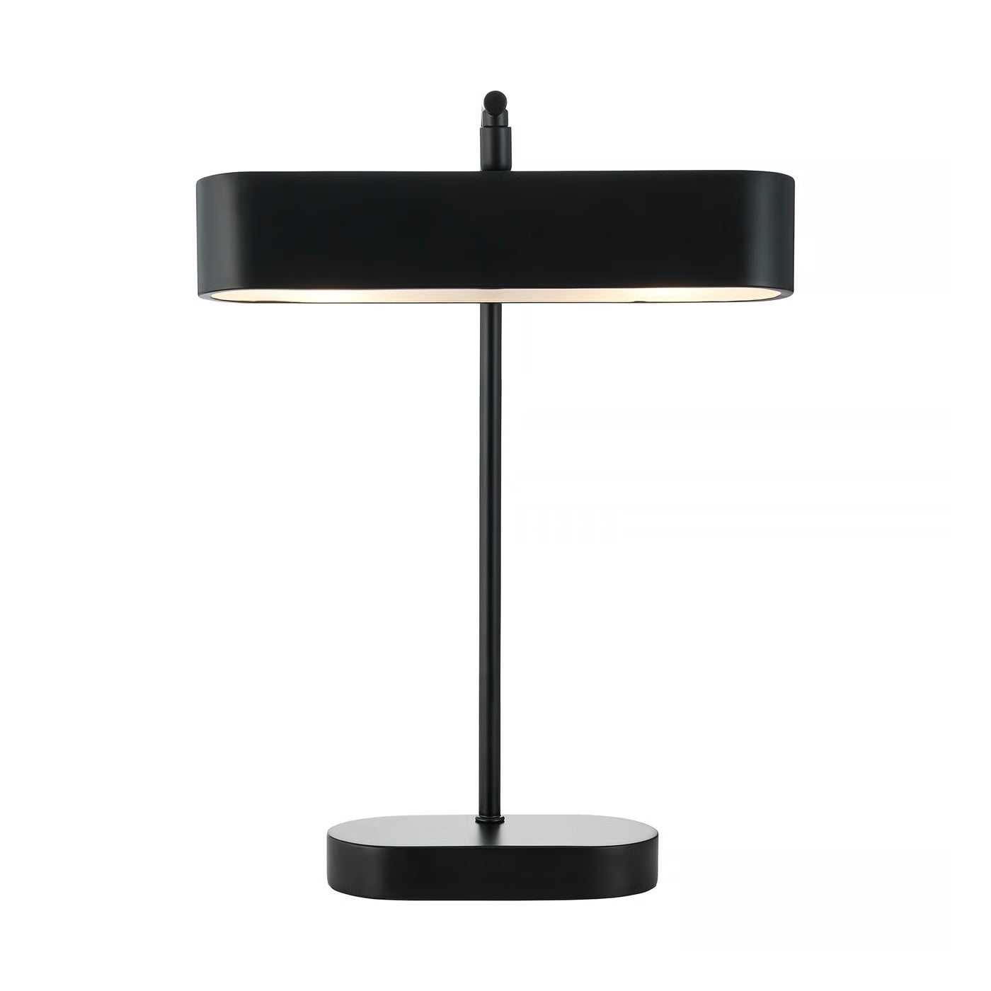 Merlin Black Modern Library Lamp