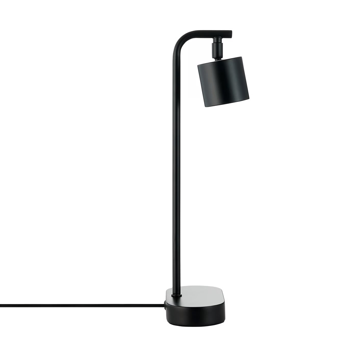 Merlin Black Modern Library Lamp