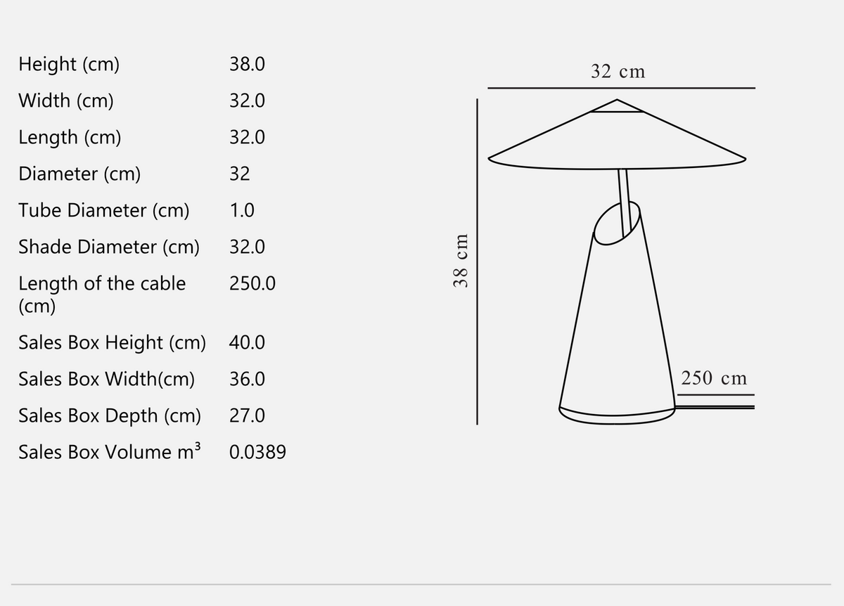 Taido Table lamp Brown