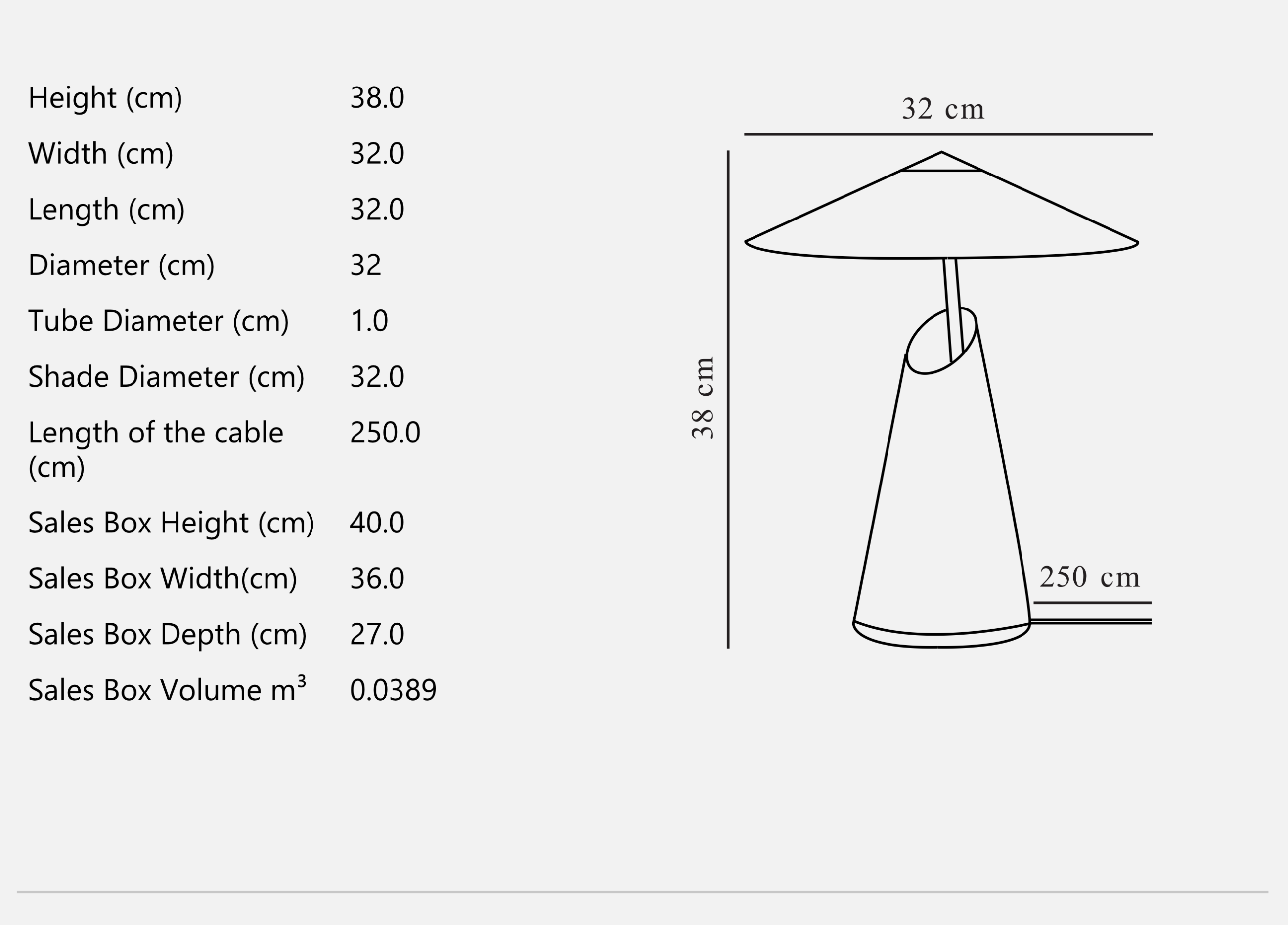 Taido Table lamp Brown