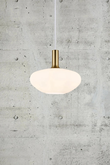 Alton Opal Glass Ceiling Pendant White 35cm