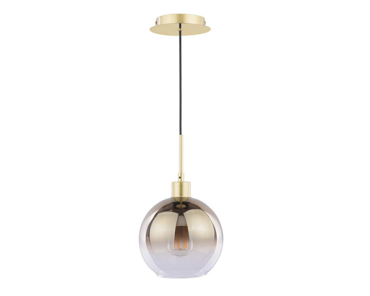 Lycia Pendant Satin Gold and Gold Ombre Glass