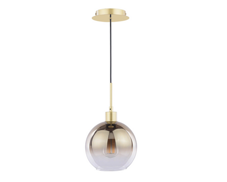 Lycia Pendant Satin Gold and Gold Ombre Glass