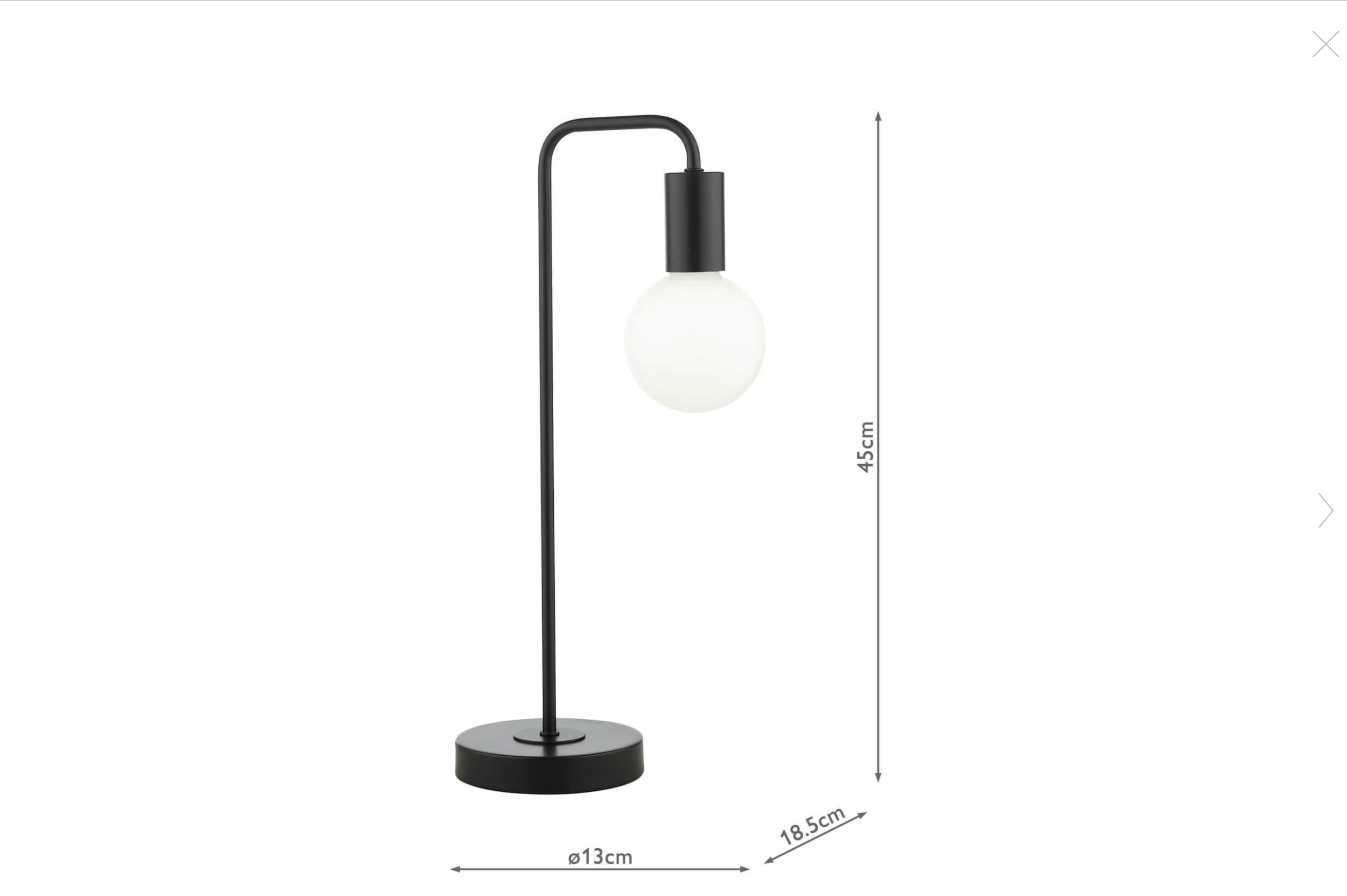 Dena Table Lamp Matt Black