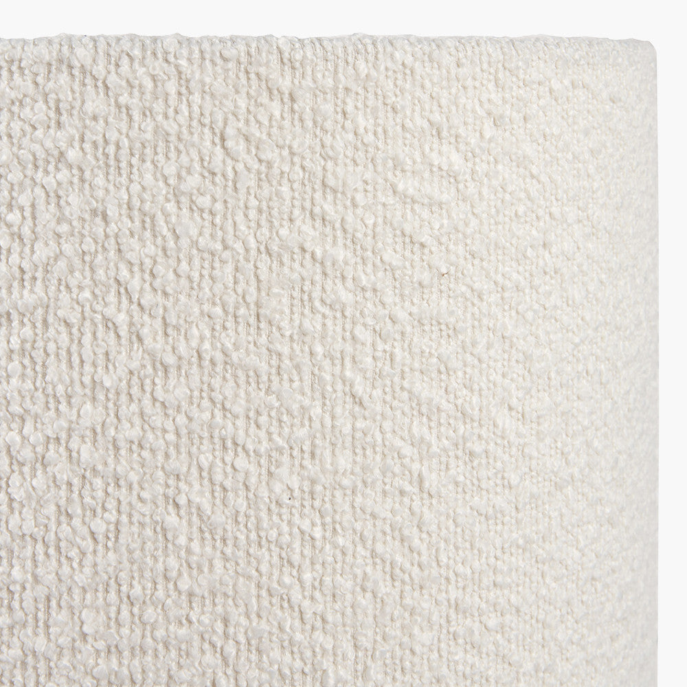 Rouen White Boucle Cylinder Lampshade