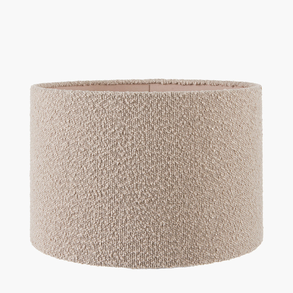 Rouen Taupe Boucle Cylinder Lampshade