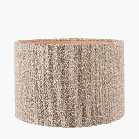 Rouen Taupe Boucle Cylinder Lampshade