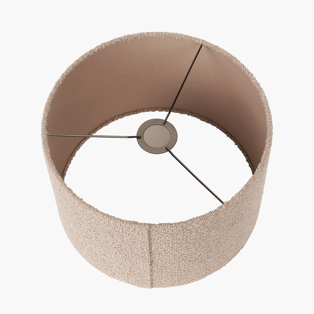 Rouen Taupe Boucle Cylinder Lampshade