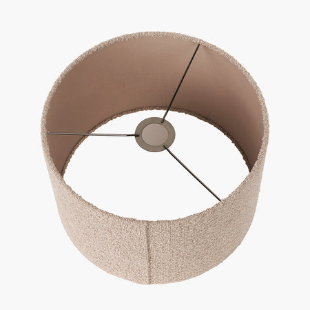 Rouen Taupe Boucle Cylinder Lampshade